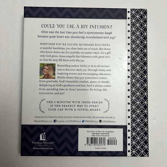 5 Minutes With Jesus A Fresh Infusion of Joy Hardcover Sheila Walsh Sherri Gragg - Picture 6 of 7